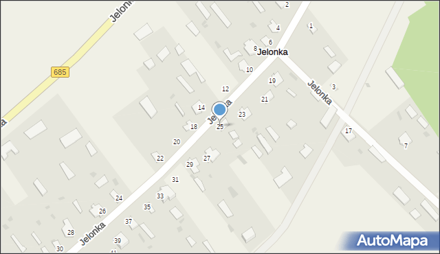 Jelonka, Jelonka, 25, mapa Jelonka