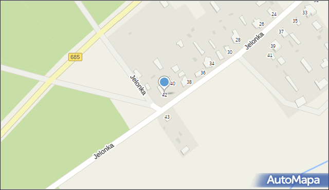 Jelonka, Jelonka, 42, mapa Jelonka