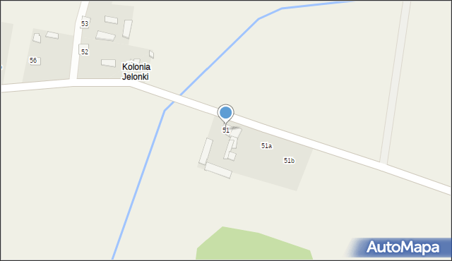 Jelonki, Jelonki, 51, mapa Jelonki