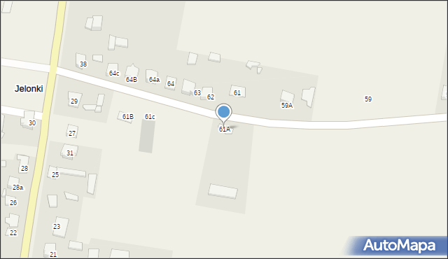 Jelonki, Jelonki, 61A, mapa Jelonki
