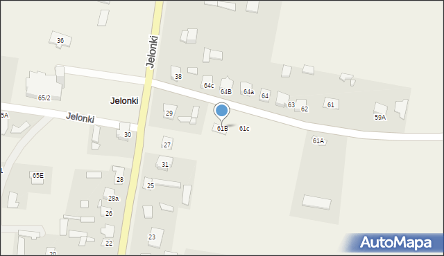 Jelonki, Jelonki, 61B, mapa Jelonki
