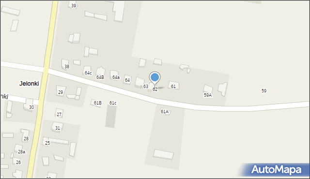 Jelonki, Jelonki, 62, mapa Jelonki
