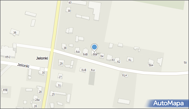 Jelonki, Jelonki, 64a, mapa Jelonki