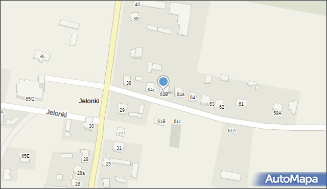 Jelonki, Jelonki, 64B, mapa Jelonki