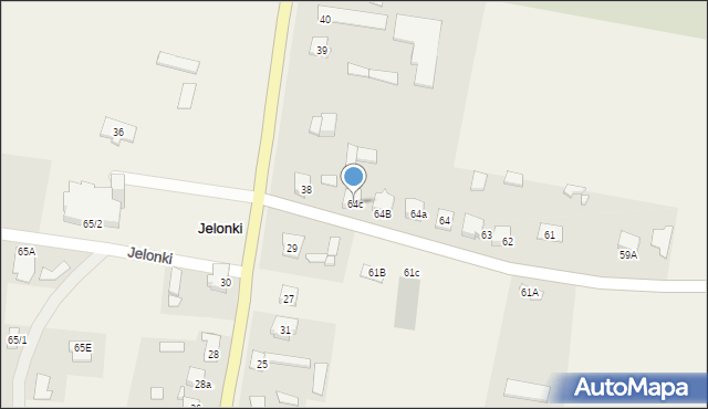 Jelonki, Jelonki, 64c, mapa Jelonki