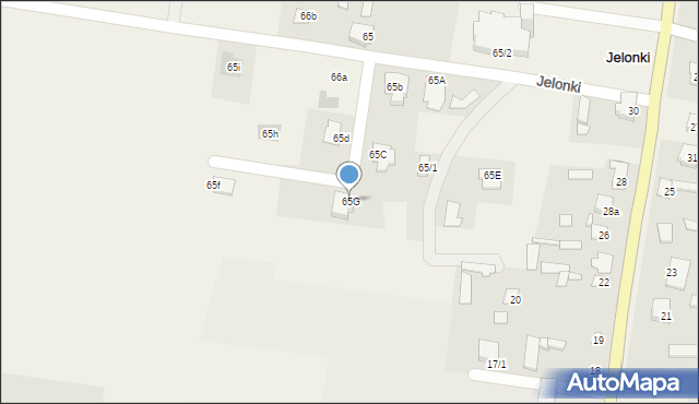 Jelonki, Jelonki, 65G, mapa Jelonki