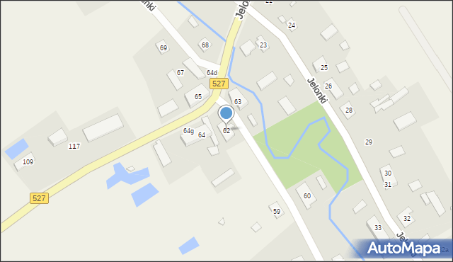 Jelonki, Jelonki, 62, mapa Jelonki