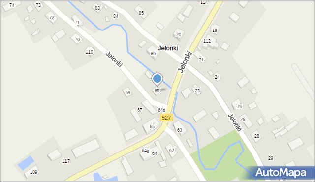 Jelonki, Jelonki, 68, mapa Jelonki