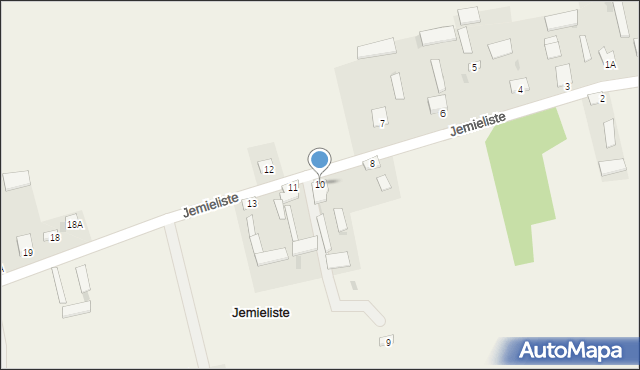 Jemieliste, Jemieliste, 10, mapa Jemieliste