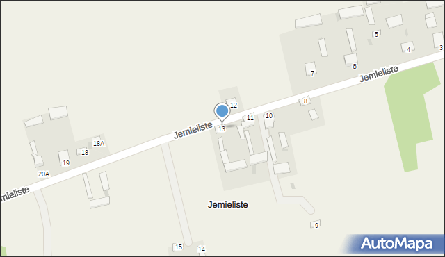 Jemieliste, Jemieliste, 13, mapa Jemieliste