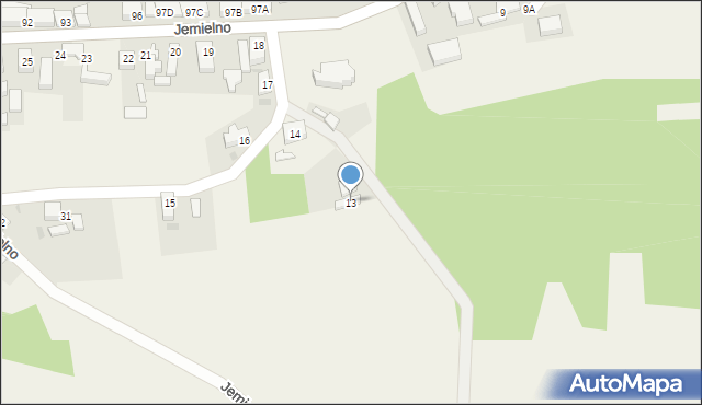 Jemielno, Jemielno, 13, mapa Jemielno