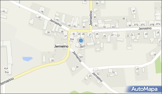 Jemielno, Jemielno, 28A, mapa Jemielno