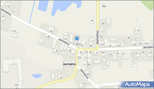Jemielno, Jemielno, 80, mapa Jemielno