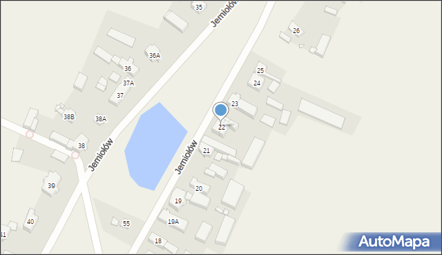 Jemiołów, Jemiołów, 22, mapa Jemiołów