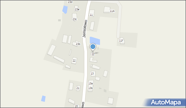 Jemiołowo, Jemiołowo, 12, mapa Jemiołowo