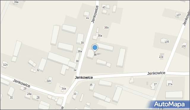 Jenkowice, Jenkowice, 36, mapa Jenkowice