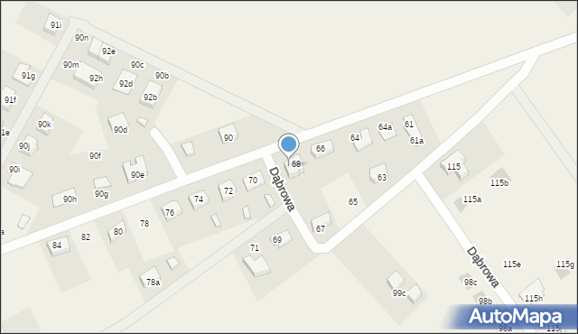 Jenkowice, Jenkowice, 68a, mapa Jenkowice