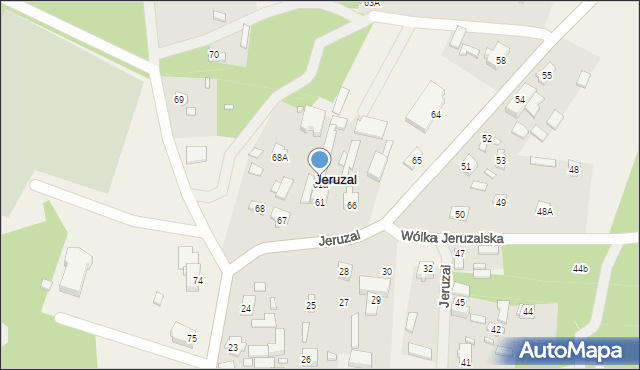 Jeruzal, Jeruzal, 61a, mapa Jeruzal