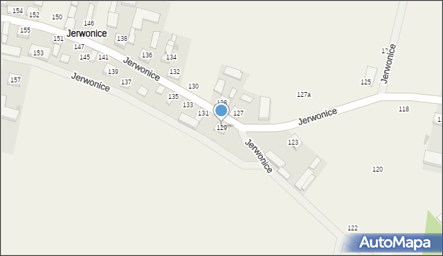 Jerwonice, Jerwonice, 129, mapa Jerwonice