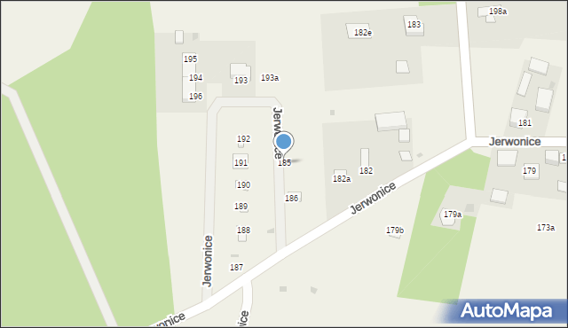 Jerwonice, Jerwonice, 185, mapa Jerwonice