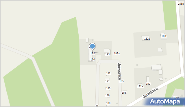 Jerwonice, Jerwonice, 194, mapa Jerwonice