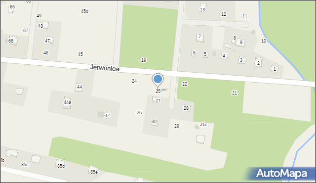 Jerwonice, Jerwonice, 25, mapa Jerwonice