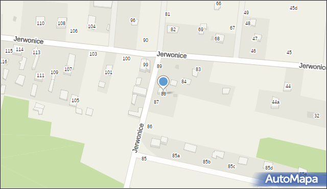 Jerwonice, Jerwonice, 88, mapa Jerwonice