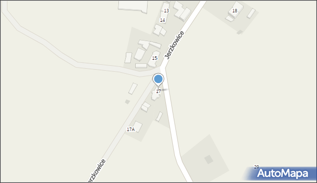 Jerzkowice, Jerzkowice, 17, mapa Jerzkowice