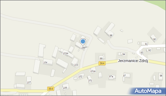 Jerzmanice-Zdrój, Jerzmanice-Zdrój, 100, mapa Jerzmanice-Zdrój