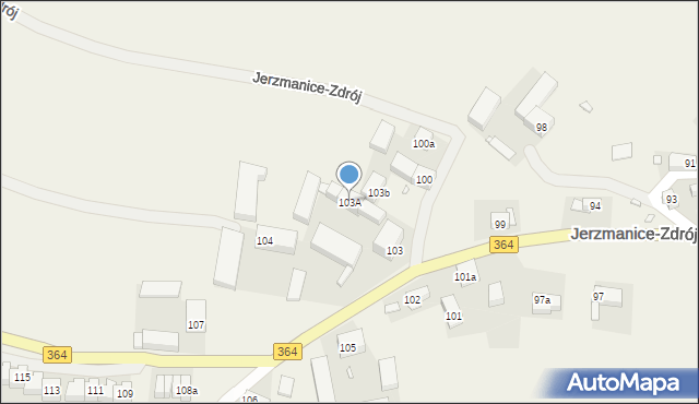 Jerzmanice-Zdrój, Jerzmanice-Zdrój, 103A, mapa Jerzmanice-Zdrój
