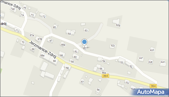 Jerzmanice-Zdrój, Jerzmanice-Zdrój, 62, mapa Jerzmanice-Zdrój
