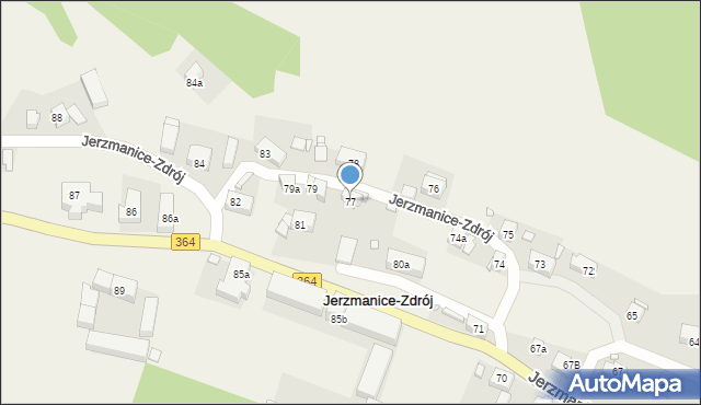 Jerzmanice-Zdrój, Jerzmanice-Zdrój, 77, mapa Jerzmanice-Zdrój