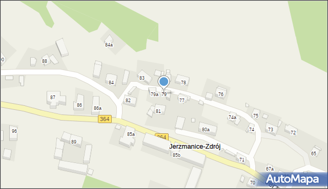 Jerzmanice-Zdrój, Jerzmanice-Zdrój, 79, mapa Jerzmanice-Zdrój