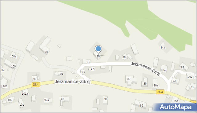 Jerzmanice-Zdrój, Jerzmanice-Zdrój, 90, mapa Jerzmanice-Zdrój