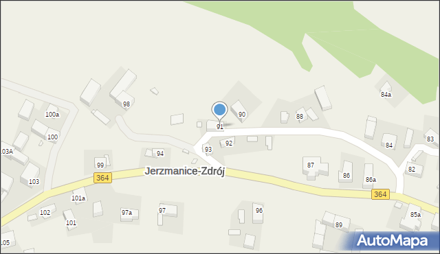 Jerzmanice-Zdrój, Jerzmanice-Zdrój, 91, mapa Jerzmanice-Zdrój