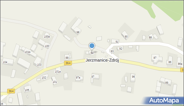 Jerzmanice-Zdrój, Jerzmanice-Zdrój, 94, mapa Jerzmanice-Zdrój