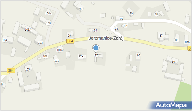 Jerzmanice-Zdrój, Jerzmanice-Zdrój, 97, mapa Jerzmanice-Zdrój