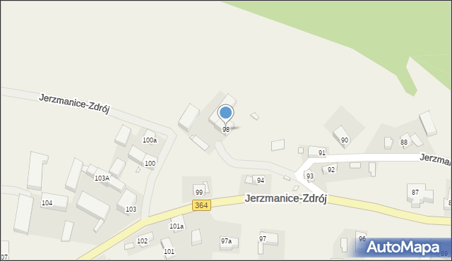 Jerzmanice-Zdrój, Jerzmanice-Zdrój, 98, mapa Jerzmanice-Zdrój