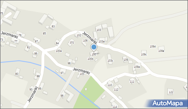 Jerzmanki, Jerzmanki, 100, mapa Jerzmanki
