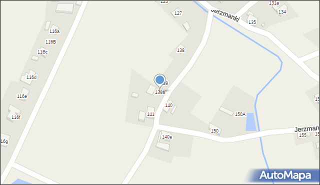 Jerzmanki, Jerzmanki, 139a, mapa Jerzmanki