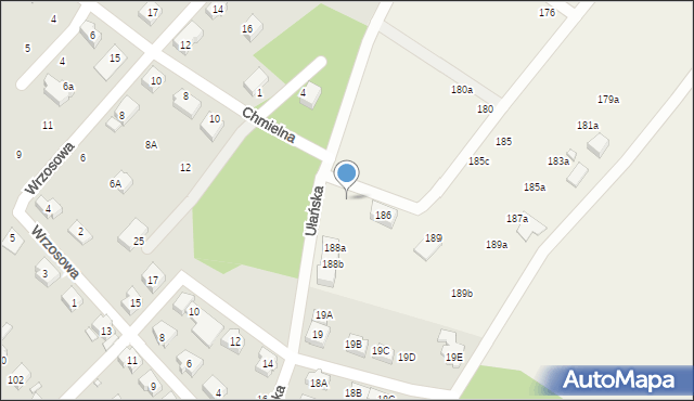 Jerzmanki, Jerzmanki, 186a, mapa Jerzmanki