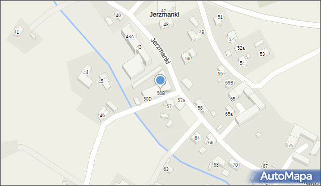 Jerzmanki, Jerzmanki, 50B, mapa Jerzmanki