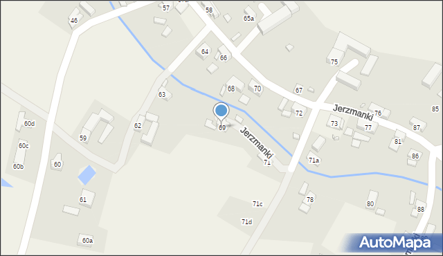 Jerzmanki, Jerzmanki, 69, mapa Jerzmanki