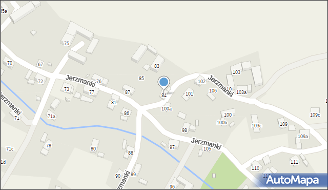 Jerzmanki, Jerzmanki, 84, mapa Jerzmanki