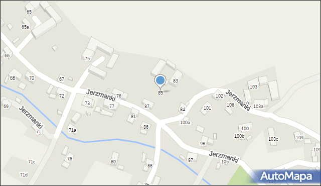 Jerzmanki, Jerzmanki, 85, mapa Jerzmanki