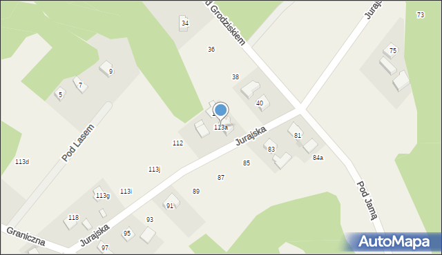 Jerzmanowice, Jerzmanowice, 113a, mapa Jerzmanowice