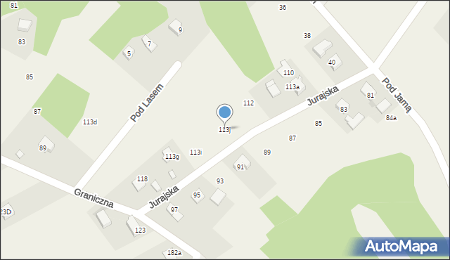 Jerzmanowice, Jerzmanowice, 113j, mapa Jerzmanowice