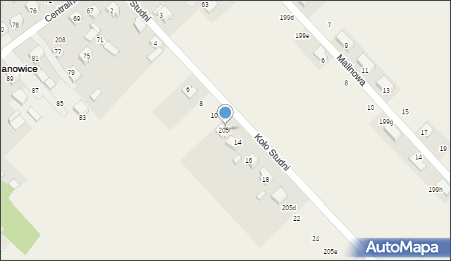 Jerzmanowice, Jerzmanowice, 205l, mapa Jerzmanowice