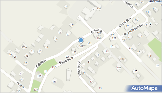 Jerzmanowice, Jerzmanowice, 363, mapa Jerzmanowice