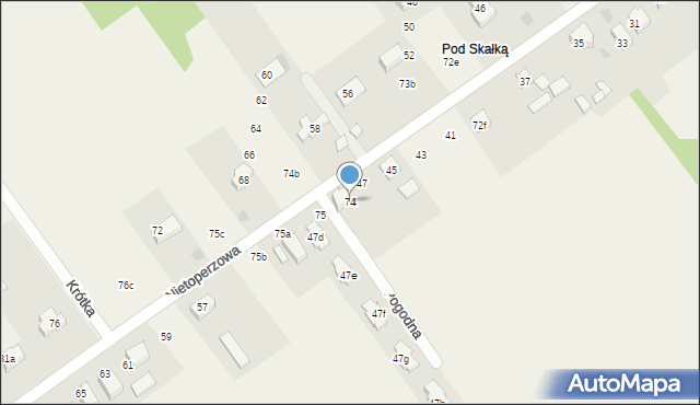 Jerzmanowice, Jerzmanowice, 74, mapa Jerzmanowice